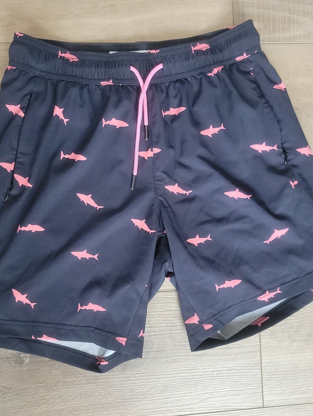 Maamgic Shark 7" 2-in-1 Compression Liner Swim Trunks, Mens Small